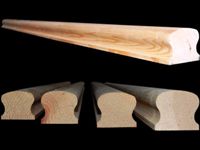 Pochwyt drewniany sosnowy 40mm x 50mm omega